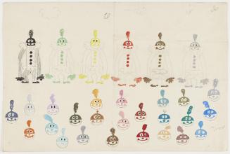 Clowns and Clown heads (recto); Figure Studies (verso)