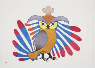Owl Sentinel from Lithographs by Kenojuak