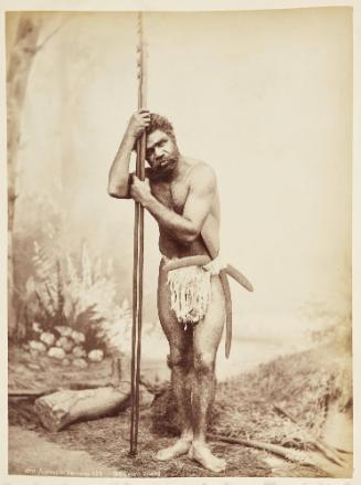 [Indigenous Australian man holding two spears, New South Wales]   from Oceanic Album