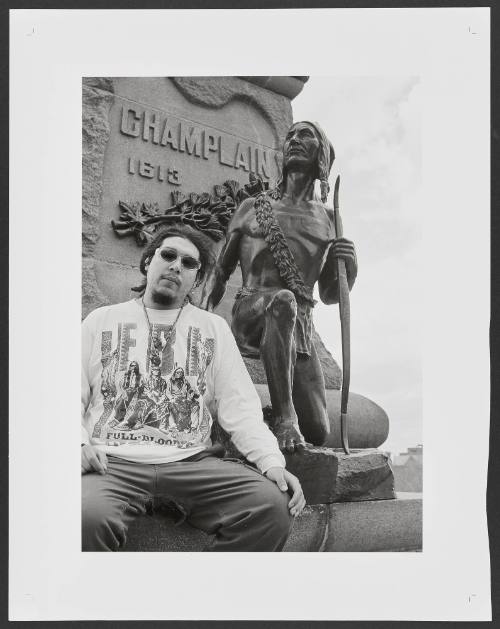 FBI, 1996, (seated) Samuel de Champlain Monument, Ottawa, Ontario, N45 25.764 W75 42.087