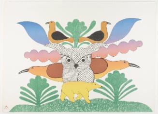 Owl at the Centre from Kenojuak/Folio 2