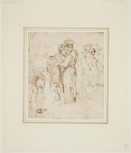 Study of Standing Figures (recto); Study of Three Figures (verso)
