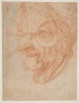 Grotesque Head (recto); Head of a Man (verso)