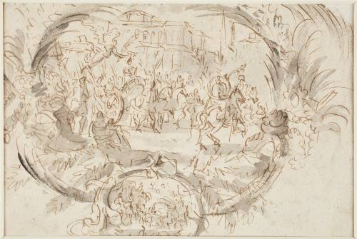 Interior with a Presentation to an Official