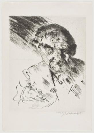 Selbstbildnis, zeichnend