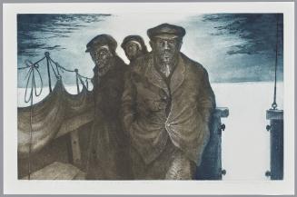 Captain Edward Bishop with Officers on the Bridge of the S.S. Eagle