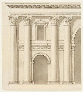 Architectural study, with Corinthian Order