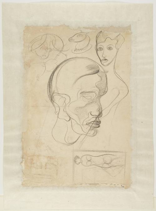 Study of Faces (verso)