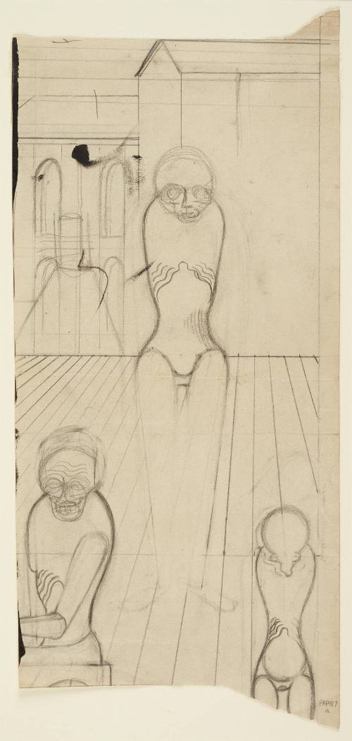 Figures in a Room (recto); Two Women (verso)