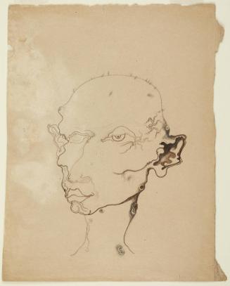 Pockmarked Face (recto); Open Jaws (verso)