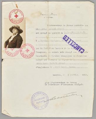 British nursing in Calais, photographs, postacards, etc.