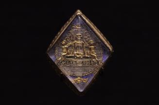 Mourning Ribbon Slide: Skeleton, Trumpeting Angels, Skull and Crossbones