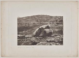 Manfoumich [sic?] - Palestine - 1864'. Related to, but perhaps not published in, [Duc de Luynes], Voyage d'exploration à la mer Morte, à Petra et sur la rive gauche du Jourdain par M. Le Duc de Luynes... Oeuvre posthume publiée par ses Petit-fils sous la 