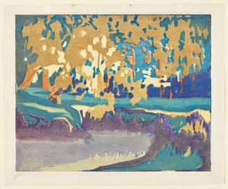 Linoleum print from Green and Gold