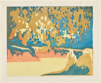 Linoleum print from Green and Gold