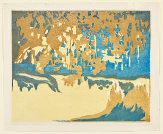 Linoleum print from Green and Gold