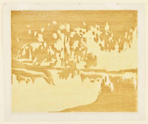 Linoleum print from Green and Gold