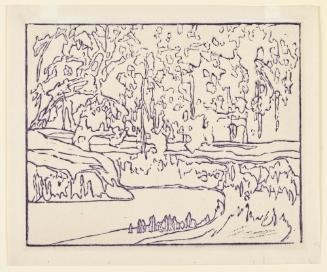 Linoleum print from Green and Gold