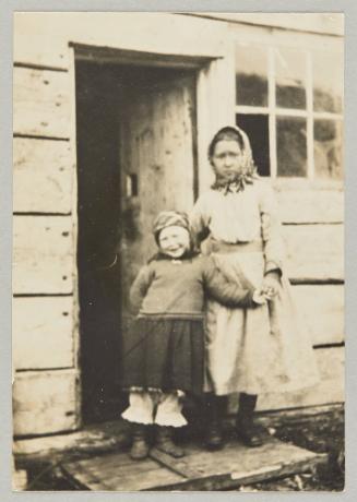 Hopedale, Labrador. Eskimos [sic] at home. Photograph from the Newfoundland Album from Collection of Canadian albums compiled by Edith S. Watson
