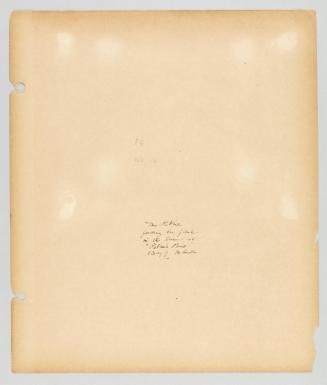 Mrs. Petrie feeding her flock in the lane at "Petrie's Point", Bay of Islands. Page 18 of Newfoundland from Collectin of Canadian albums compiled by Edith S. Watson