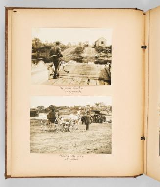 [Ferry terminals in Yamaska and Sorel, near the Abenaki Reservation] Page 21 of The Abenaki; from collection of Canadian albums compiled by Edith S. Watson, 1890s-1930s [should be preceded by a record for the black page before this page, which is actually Page 22]