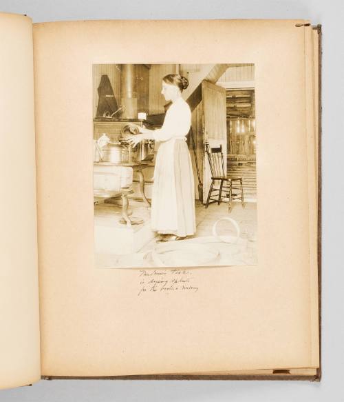 Madame's task is dyeing splints for the basket making. Page 19 of The Abenaki; from collection of Canadian albums compiled by Edith S. Watson, 1890s-1930s