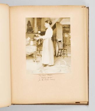 Madame's task is dyeing splints for the basket making. Page 19 of The Abenaki; from collection of Canadian albums compiled by Edith S. Watson, 1890s-1930s