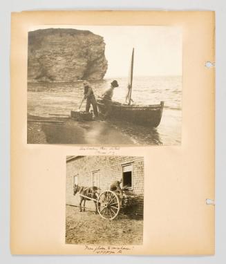 [Transporting catches in P.Q. and N.B.] Page 32 of Fish; from collection of Canadian albums compiled by Edith S. Watson, 1890s-1930s