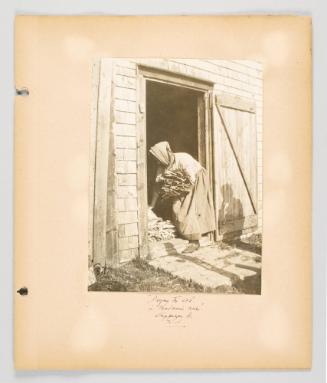 "Drying the cod is Madame's work." Shippegan Is, N.[B]. Page 25 of Fish; from collection of Canadian albums compiled by Edith S. Watson, 1890s-1930s