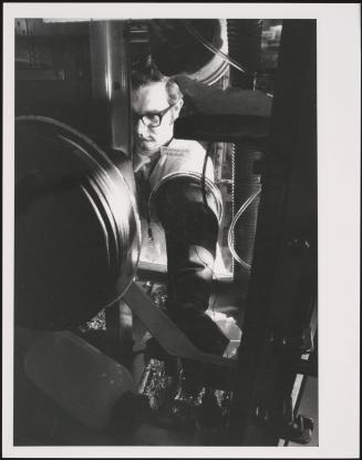 A scientist working at the Research Centre in Frascati, near Rome