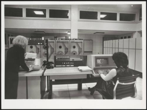 Employees at work at UNIVAC