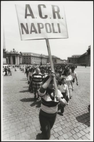 A march of youth from the Catholic Youth Organization of Naples in St. Peter's Square, Rome