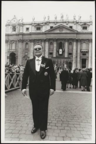 One of the Papal Household standing outside the Apostolic Palace, Vatican City, Rome