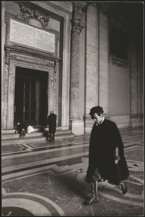 The palace doors at night, Vatican City, Rome