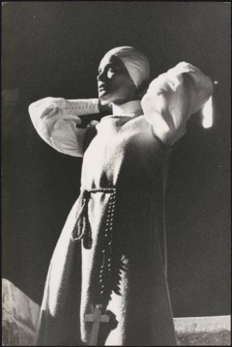 Florinda Bolkan as a nun on the set of Flavia the Heretic 