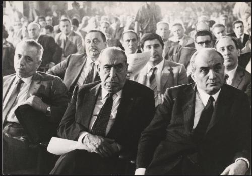 Giuseppe Lupis at a meeting for the PSI 