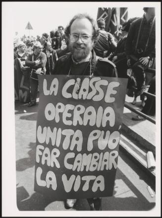 A protester at a demonstration 