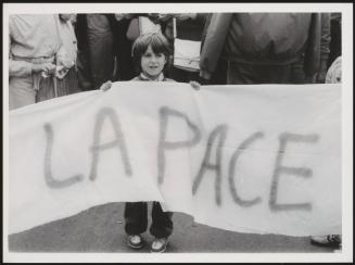 Children joining in a march for peace