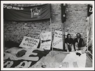 An anti nuclear missile protest 