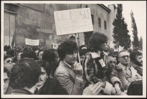 Crowds of protesters on a street
