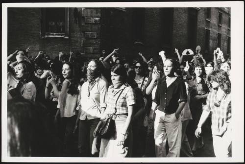 A feminist protest march