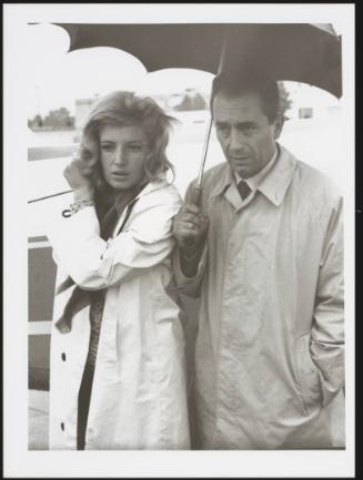 Michelangelo Antonioni and Monica Vitti during the filming of 'L'Eclisse'