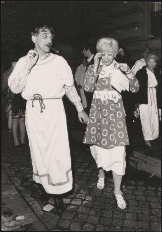 American tourists in fancy dress on Via Veneto, Rome