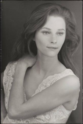 Charlotte Rampling on the set of the film "The Night Porter" 