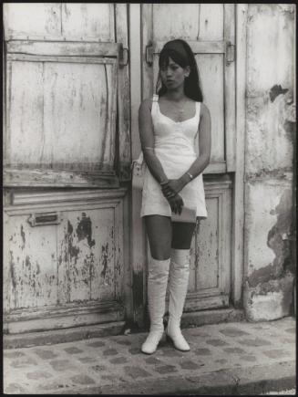 A woman in a white dress 