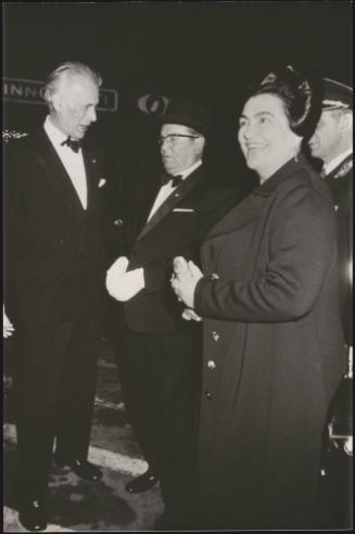 Josip Broz Tito and his wife Jovanka dressed for a formal evening
