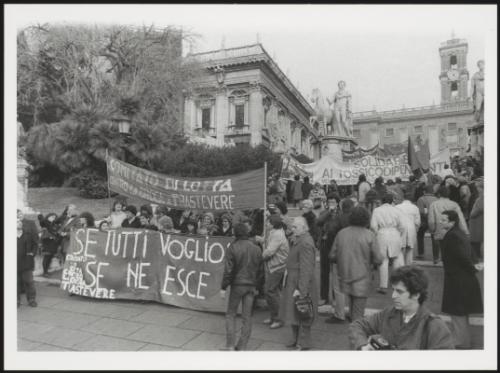 Anti-drugs demonstration, Trastevere, Rome