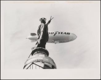 From a series on advertising - a blimp advertising Goodyear tyres