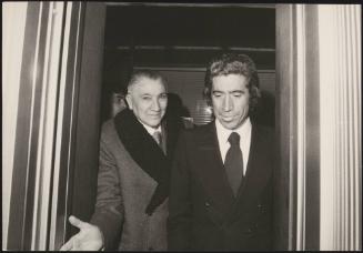 Pier Luigi Torri with his lawyer Eugenio de Simone emerging from court