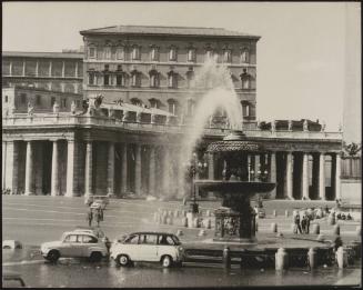 St. Peter's Square fountain in the Vatican City,  Rome